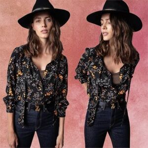 zadig & voltaire • taos spark flowers tunic in noir s